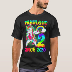 Camiseta 2 años, segundo cumpleaños, unicornio Chica Fabulo