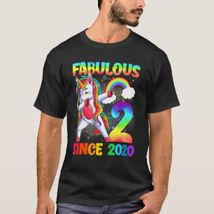 Camiseta 2 años, segundo cumpleaños, unicornio Chica Fabulo