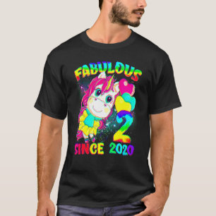 Camiseta 2 años, segundo cumpleaños, unicornio Chica Fabulo
