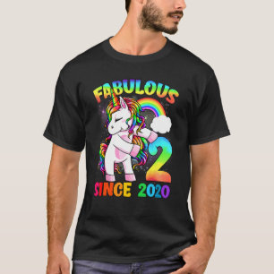 Camiseta 2 años, segundo cumpleaños, unicornio Chica Fabulo