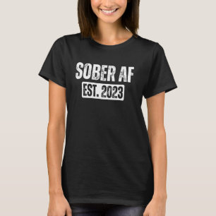 Camiseta 2 Años Sober AF Desde 2023 Aniversario De La Sobri