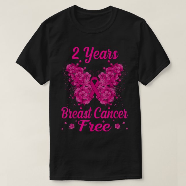 Camiseta 2 años Sobreviviente libre de cáncer de mama Marip (Diseño del anverso)