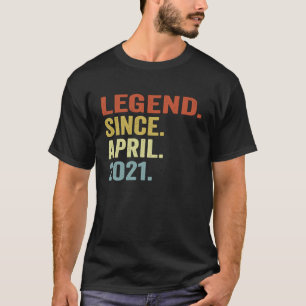 Camiseta 2 años Vintage Abril 2021 Segundo cumpleaños