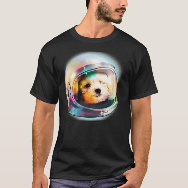 Camiseta 2 Cachorros De Cachorro En La Galaxia Del Espacio  (Anverso)