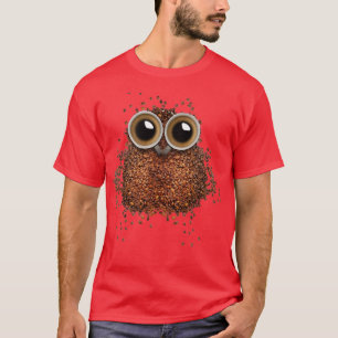 Camiseta 2 Cafés Café Beans Owl Shaped Amazing Incr