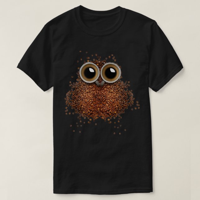 Camiseta 2 Cafés Café Beans Owl Shaped Amazing Incr (Diseño del anverso)