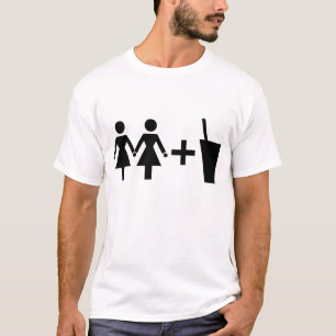 Camiseta 2 chicas 1 taza
