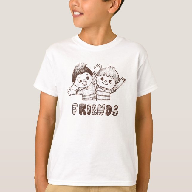 Camiseta 2 chicos mejor amigo (Anverso)