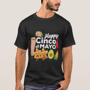 Camiseta 2. cinco feliz de Mayo de la comida mexicana