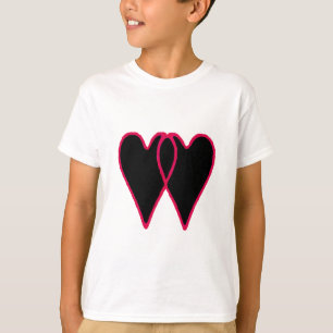Camiseta 2 corazones juntos ennegrecen los regalos de