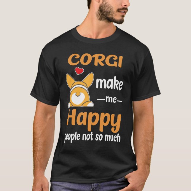 Camiseta 2 Corgi Me Hacen Feliz (Anverso)
