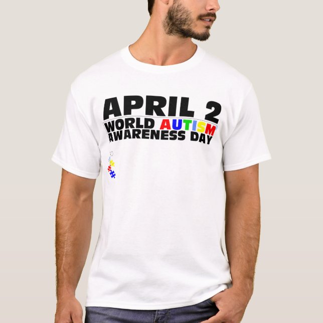 Camiseta 2 de abril, Día Mundial de Concienciación sobre el (Anverso)