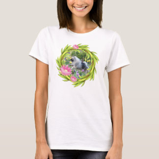 Camiseta 2 del Keeshond de los tulipanes de la
