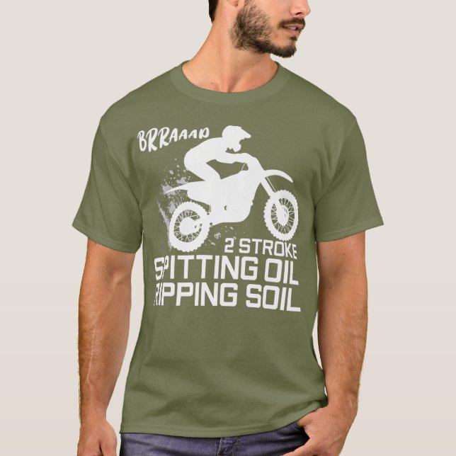 Camiseta 2 Derrame de aceite de rotura desgarrador Motocros (Anverso)