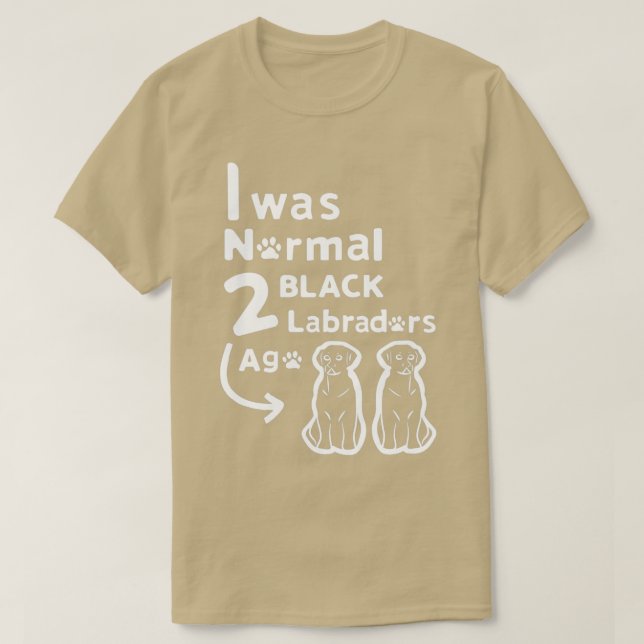 Camiseta 2 Dos Black Lab Labrador Recuperador Idea Perro de (Diseño del anverso)