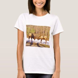 Camiseta 2~ dos toros en la nieve