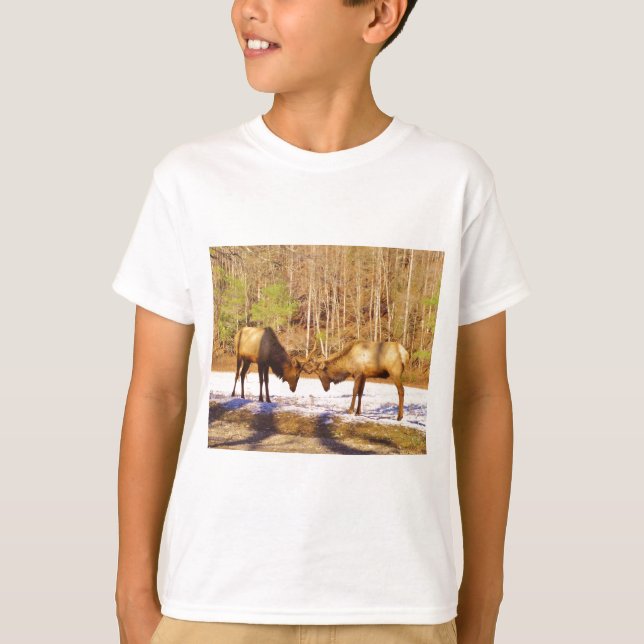 Camiseta 2~ dos toros en la nieve (Anverso)