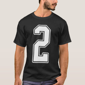 Camiseta 2 Esbozo blanco número 2 Ventilador Deportivo Esti