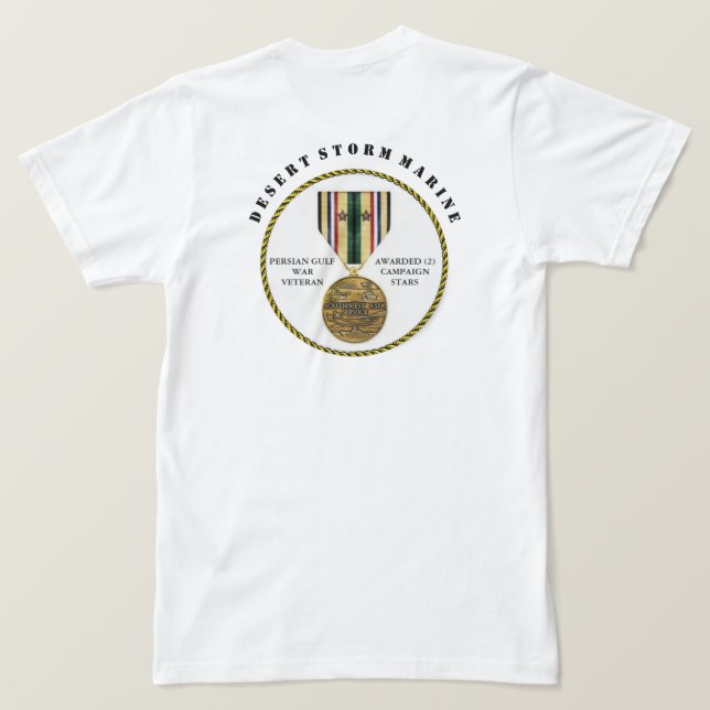 Camiseta 2 ESTRELLAS DE CAMPAÑA FUERTE Tormenta marina SEMP (Reverso del diseño)