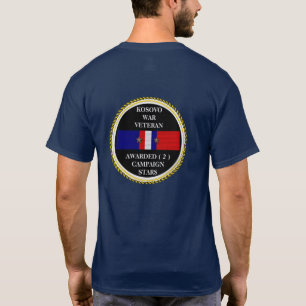 CAMISETA 2 ESTRELLAS DE CAMPAÑA VETERANO DE GUERRA EN KOSOV