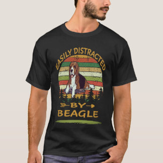 Camiseta 2 Fácilmente Distraído Por Beagle