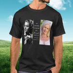 Camiseta 2 Foto Entonces Y Ahora Celebración De La Vida En<br><div class="desc">Una elegante celebración funeraria de la camiseta de recuerdo de la vida con 2 fotos especiales. Diseñado por Thisisnotme©</div>