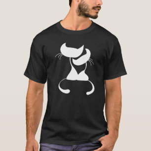Camiseta 2 Gatos Pareja Afecto Amor Cuidado Hermanos