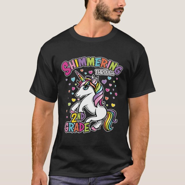 Camiseta 2 Grade  for students and teachers women unicorn (Anverso)