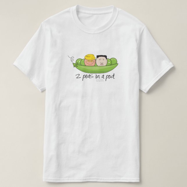 Camiseta 2 Guisantes en una vaina - Añade tu propio texto! (Diseño del anverso)