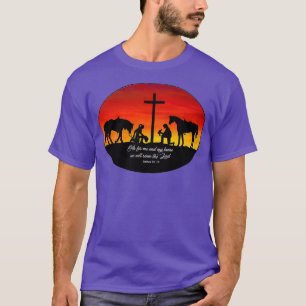 Camiseta 2 Manos De Vaca Rezando Al Atardecer Cruzado