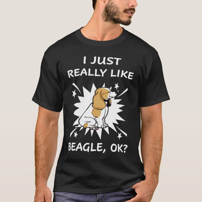 Camiseta 2 Me gusta mucho Beagle (Anverso)
