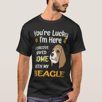 Camiseta 2 Me quedé en casa con mi Beagle