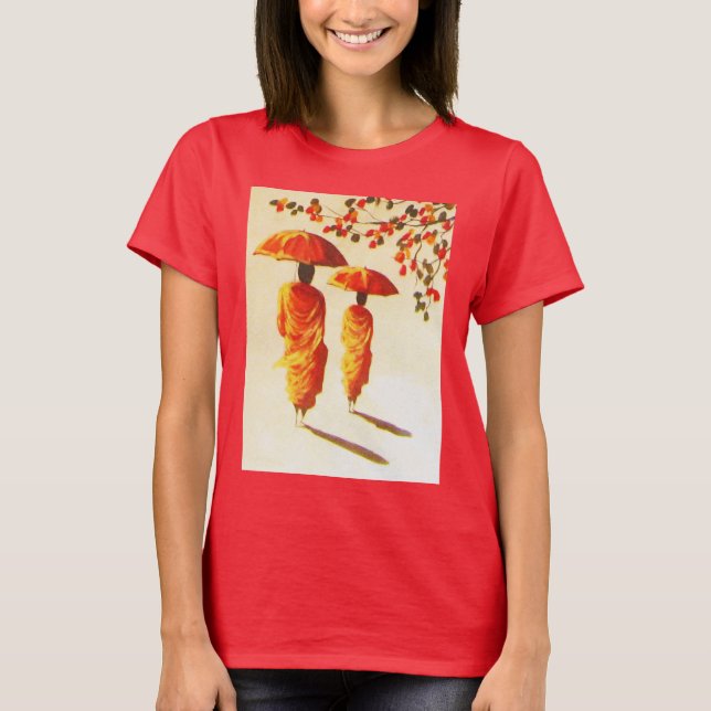 Camiseta 2 monjes budistas laosianos (Anverso)