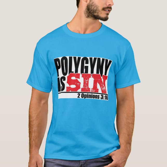Camiseta 2 Opiniones 3:16 sobre la poliginia (Anverso)