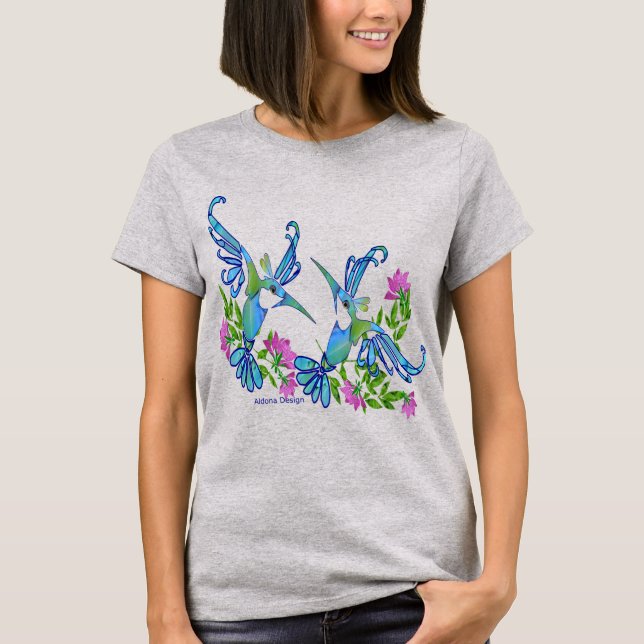 Camiseta 2 pájaros azules (Anverso)
