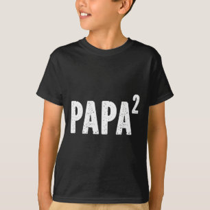 Camiseta 2 Papa al Cuadrado Para el Abuelo De la Nieta Gran