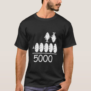 Camiseta 2 Peces 5 Panes Jesús Alimenta a los 5000 Cristian