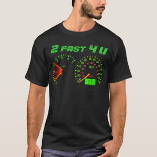 Camiseta 2 rápidamente velocímetro de 4 U