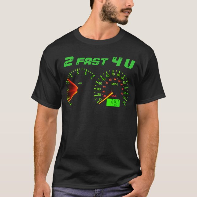 Camiseta 2 rápidamente velocímetro de 4 U (Anverso)
