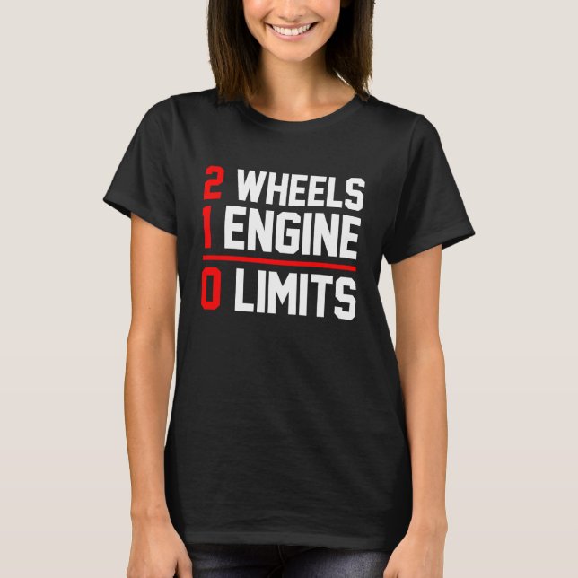 Camiseta 2 Ruedas 1 Motores 0 Límites Bicicleta Sucia (Anverso)