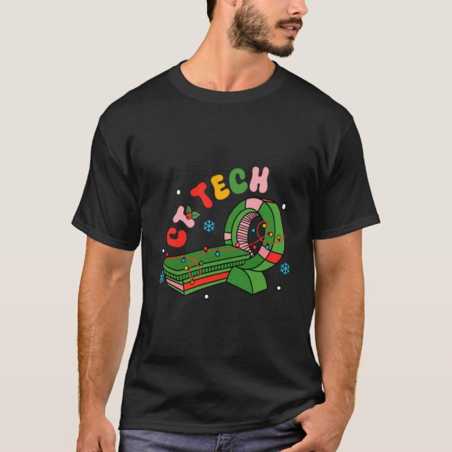 Camiseta (2 Sided) Santa's Favorite Ct Tech Christmas Techn (Anverso)