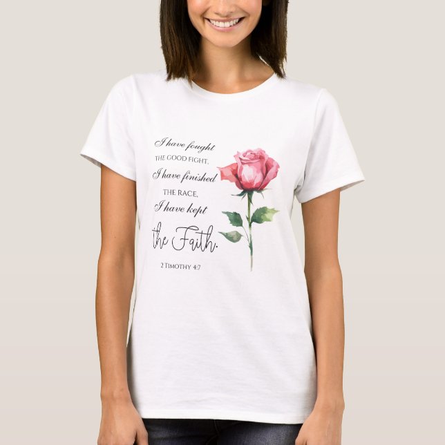 Camiseta 2 Timothy 4:7 - He luchado bien (Anverso)