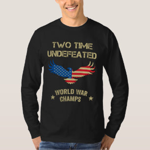 Camiseta 2 veces campeones mundiales de guerra invictos pat