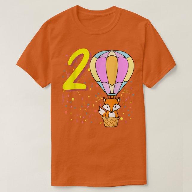 Camiseta 2 Year Old Balloon Fo Birthday  (Diseño del anverso)