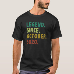 Camiseta 2 Year Old Legend Since October 2020 2nd Birthday