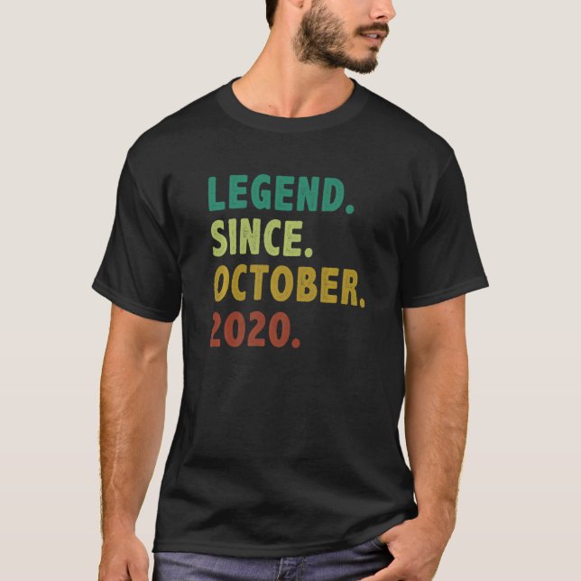 Camiseta 2 Year Old  Legend Since October 2020 2nd Birthday (Anverso)