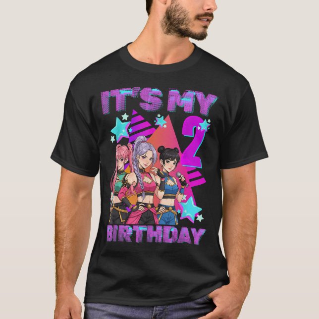 Camiseta 2 Years Old Birthday K P Kids 2nd Birthday Girls K (Anverso)