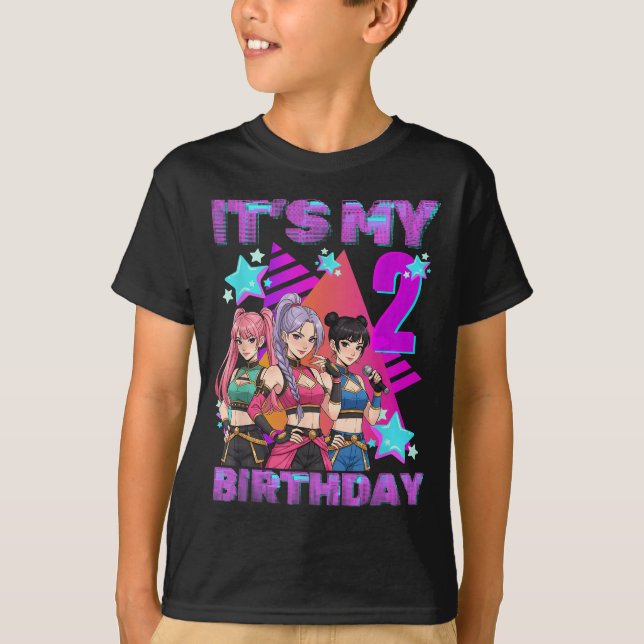 Camiseta 2 Years Old Birthday K P Kids 2nd Birthday Girls K (Anverso)