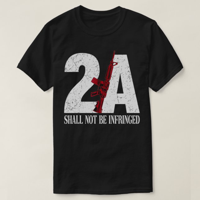 Camiseta 2A AR15 Rifle 2nd Amendment Patriotic Gun Owner  (Diseño del anverso)