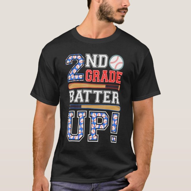 Camiseta 2do Grado Batter Up Béisbol Segundo Grado De Vuelt (Anverso)